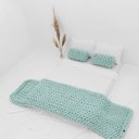 Ver imagem 2 de Manta Peseira de Maxi Tricot Queen 0,70x2,20m, Cor Menta - Magma Cotton