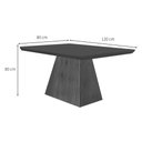 Ver imagem 5 de Sala de Jantar Completa Luna C/ Tampo Madeirado C/ Vidro Canto Curvo 120x80cm e 4 Cadeiras Londrina