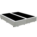 Ver imagem 2 de Cama Box Casal 138 Bipartido Tecido Branco com Colchão D20 Tampo Preto 12cm
