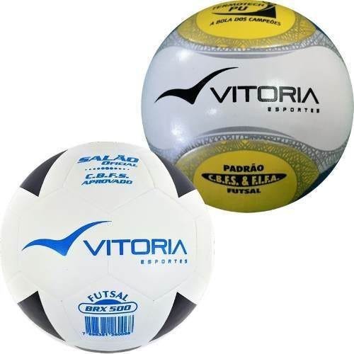 2 Bolas Futsal Oficial: 1 Termotec 500 + 1 Brx 500 - Branco - 1
