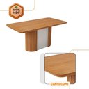 Ver imagem 3 de Mesa de Jantar Aspen com 6 Cadeiras Eloise Moderna Mobília Turim 07 Naturale