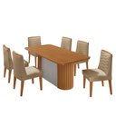 Ver imagem 5 de Mesa de Jantar Aspen com 6 Cadeiras Eloise Moderna Mobília Turim 07 Naturale