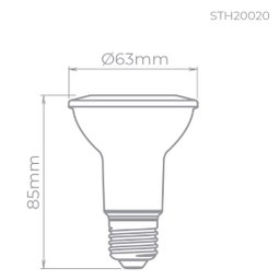 STELLA LÂMPADA LED PAR20 BRANCO NEUTRO 5,5W STH20020/40 25º 4000K 475LM EVO IRC95 - 3