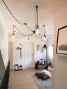Ver imagem 5 de Lustre Pendente Aranha Preto Thomas Edison para 8 Lâmpadas Luxo Moderno Inl83