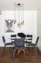 Ver imagem 3 de Lustre Pendente Aranha Preto Thomas Edison para 8 Lâmpadas Luxo Moderno Inl83