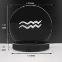 Ver imagem 2 de Luminária Abajur Mesa LED RGB Fonte Bivolt Decoração Horoscopo Signo Aquário