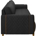 Ver imagem 5 de Sofá 02 Lugares para Sala de Estar Pés em Madeira 168 Cm Flora M03 Couríssimo Preto - Lyam Decor