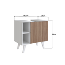 Ver imagem 3 de Gabinete de Coluna para Banheiro Slim 1 Porta B86 Emovell:branco/montana