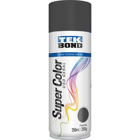 Tinta Spray Uso Geral Grafite 350ml 250g - Tekbond