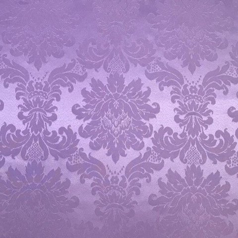Toalha de Mesa Redonda em Jacquard Medalhão Lilás - 2,80M