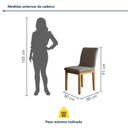 Ver imagem 2 de Conjunto 2 Cadeiras para Sala de Jantar com Pés em Madeira Maciça Bella