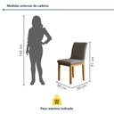 Ver imagem 2 de Conjunto 2 Cadeiras para Sala de Jantar com Pés em Madeira Maciça Bella Cinza/Cinamomo/Linho Prata
