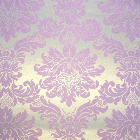 Toalha de Mesa Redonda em Jacquard Medalhão Lilás com Prata - 2,80M
