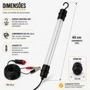 Ver imagem 5 de Luz Inspecao 38 Leds Veicular Lanterna Emergencia 12V Capo Pendente Carro Bastao Luminaria Automotiv