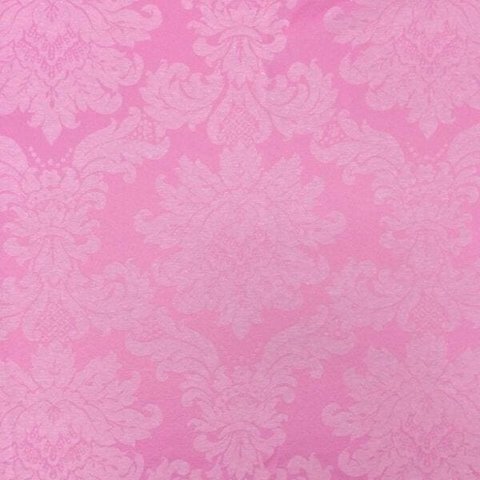 Toalha de Mesa Redonda em Jacquard Medalhão Rosa Bebê - 2,80M