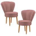Ver imagem 1 de Conjunto 2 Cadeiras Confortável para Mesa de Jantar Decor Cozinha Tecido Veludo