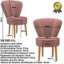 Ver imagem 3 de Conjunto 2 Cadeiras Confortável para Mesa de Jantar Decor Cozinha Tecido Veludo