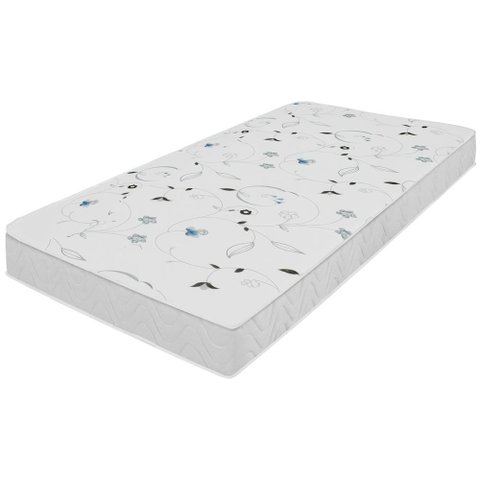Colchão Solteiro Salta Liso Branco Espuma D23 88x188x14cm