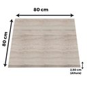 Ver imagem 6 de Mesa Ômega Ferro Branco 74 Cm (alt) Base X Tampo Mdp Quadrado Castanheira 80cm (larg) X 2,50cm (alt