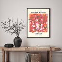 Ver imagem 2 de Quadro Poster Flower Market - Londres 24x18cm - com Vidro:madeira Branca