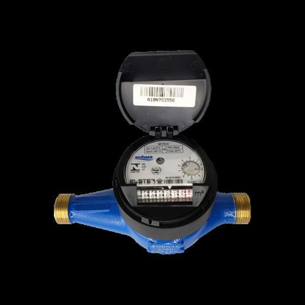 Hidrômetro Multijato Medidor de Água 1/2 3m³/h Padrão Embasa - 2