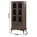 Ver imagem 3 de Cristaleira de Madeira Antiga Rustica com Balcão Imbuia Jm Móveis