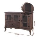 Ver imagem 4 de Cristaleira de Madeira Antiga Rustica com Balcão Imbuia Jm Móveis