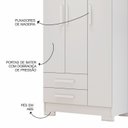 Ver imagem 7 de Guarda-Roupa Multiuso com 3 Portas e 2 Gavetas Ébano Branco