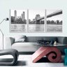 Kit de Quadros Decorativos Ny Brooklyn Bridge - 40 X 55CM - Branco - 1