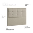 Ver imagem 3 de Cabeceira Cama Box Casal Queen 160 Cm Viena Linho Bege - Nexta Casa