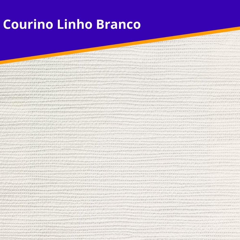 Bicama Box Baú 88x188 Courino Linho Branco com Colchão Airtech Ortobom - 3