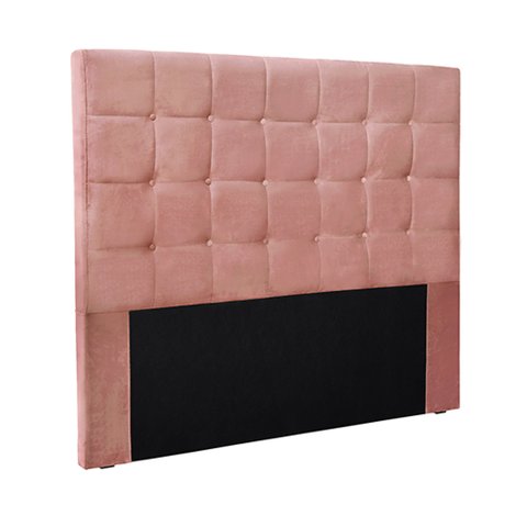 Cabeceira Decorativa Casal 1,40M Tropea Veludo Rosa - Gran Belo