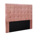 Ver imagem 1 de Cabeceira Decorativa Casal 1,40M Tropea Veludo Rosa - Gran Belo