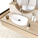 Ver imagem 6 de Cuba Pia para Banheiro Oval Canoa 46cm Tânia C08 Branco - Mpozenato