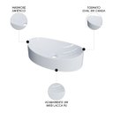 Ver imagem 3 de Cuba Pia para Banheiro Oval Canoa 46cm Tânia C08 Branco - Mpozenato