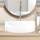 Ver imagem 7 de Cuba Pia para Banheiro Oval Canoa 46cm Tânia C08 Branco - Mpozenato