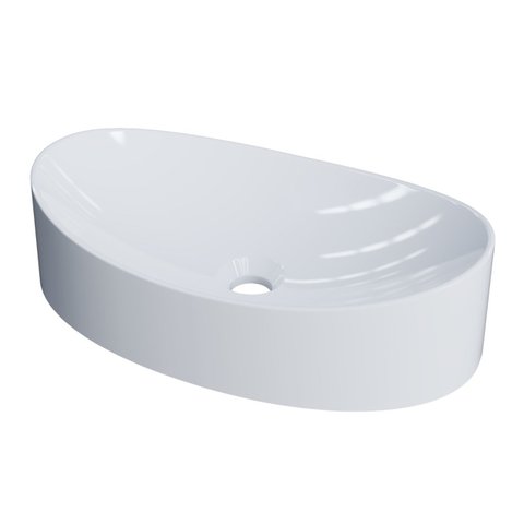 Cuba Pia para Banheiro Oval Canoa 46cm Tânia C08 Branco - Mpozenato