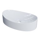 Ver imagem 1 de Cuba Pia para Banheiro Oval Canoa 46cm Tânia C08 Branco - Mpozenato
