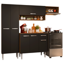Ver imagem 2 de Armário de Cozinha Completa 220 cm Rustic/Preto Deli Madesa 02
