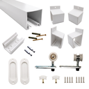 Ver imagem 3 de Porta Branca 80x210cm + Kit de Correr Branco de Sobrepor