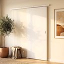 Ver imagem 1 de Porta Branca 80x210cm + Kit de Correr Branco de Sobrepor