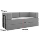 Ver imagem 7 de Sofa Cama Modular 2 Lugares 180 Cm Monaco Linho Cinza Vconcept