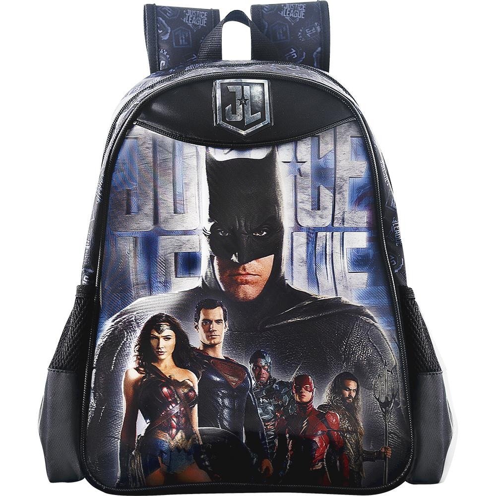 Mochila Costas Infantil Batman Liga Da Justiça Preta