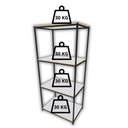 Ver imagem 3 de Prateleira de Aço Reforçada Mini Porta Pallet 200x60x90 Estante Bandeja Crua 5 Módulos