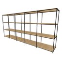 Ver imagem 1 de Prateleira de Aço Reforçada Mini Porta Pallet 200x60x90 Estante Bandeja Crua 5 Módulos