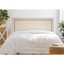 Ver imagem 1 de Cabeceira King Reta Luxo 193x60 Suede Off White - Tachas Fumê