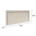Ver imagem 3 de Cabeceira King Reta Luxo 193x60 Suede Off White - Tachas Fumê