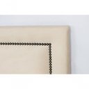 Ver imagem 4 de Cabeceira King Reta Luxo 193x60 Suede Off White - Tachas Fumê