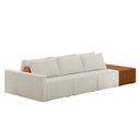 Ver imagem 2 de Sofá Ilha Modulado Milos 342cm Puff Lateral Offwhite Caramelo Manchado Bouclê/pu G33 - Gran Belo