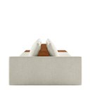 Ver imagem 6 de Sofá Ilha Modulado Milos 342cm Puff Lateral Offwhite Caramelo Manchado Bouclê/pu G33 - Gran Belo